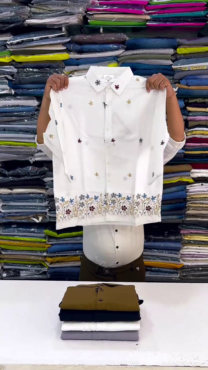 Premium Slim Fit Needle Work Party Shirt