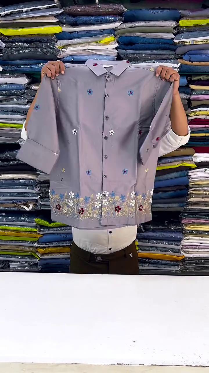 Premium Slim Fit Needle Work Party Shirt