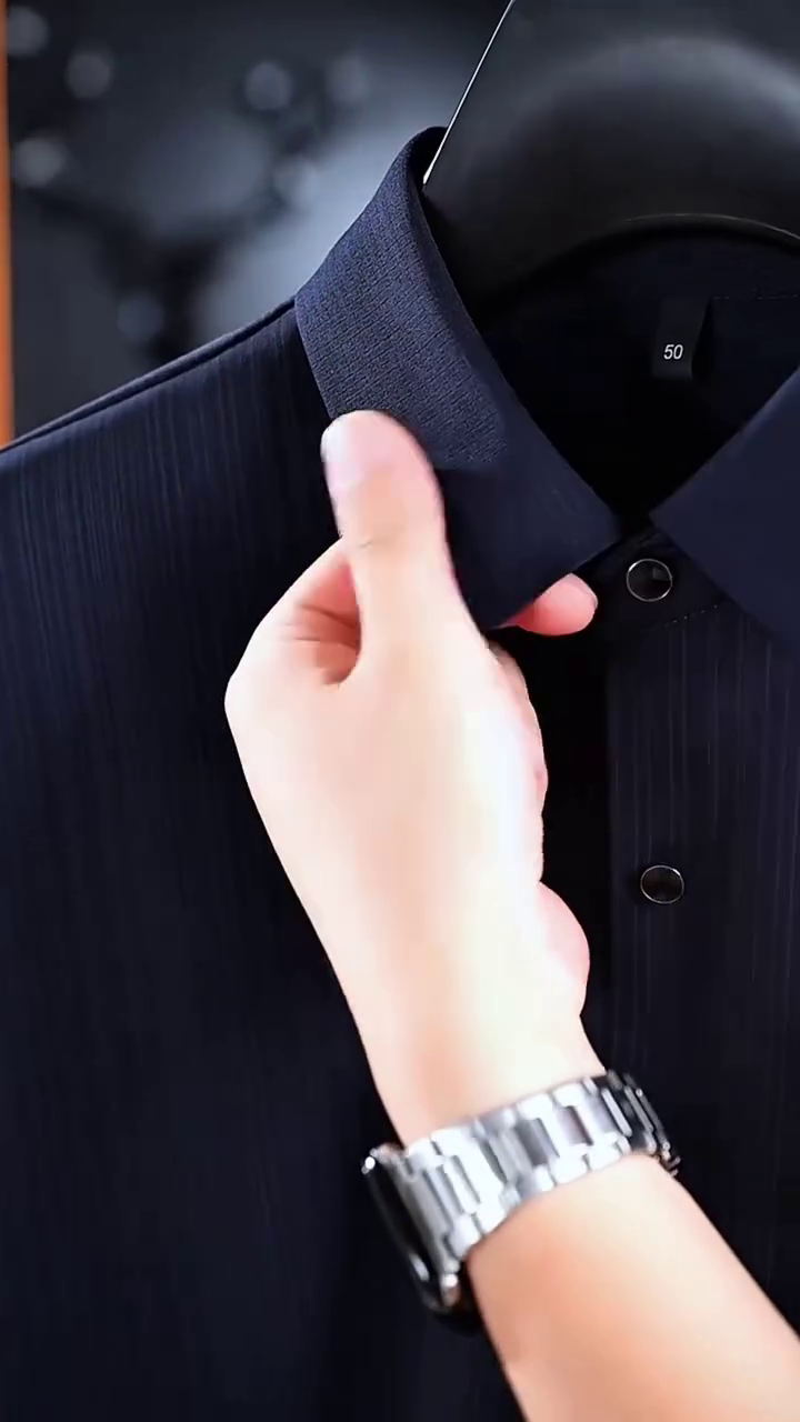 Men Standard Regular Fit Spread Collar Textured Elastane Casual Shirt
