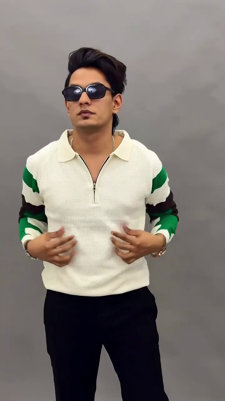 Men's Polo Neck Full Sleeve Regular Fit PolyCotton T-Shirt
