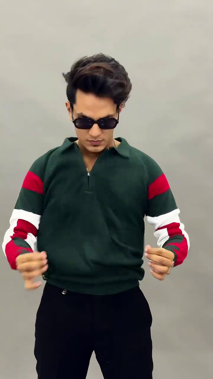 Men's Polo Neck Full Sleeve Regular Fit PolyCotton T-Shirt