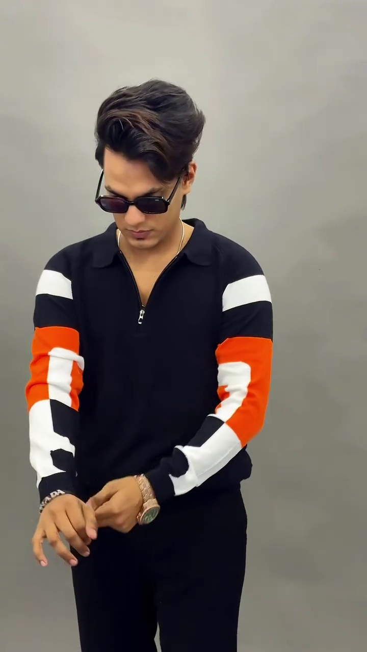 Men's Polo Neck Full Sleeve Regular Fit PolyCotton T-Shirt