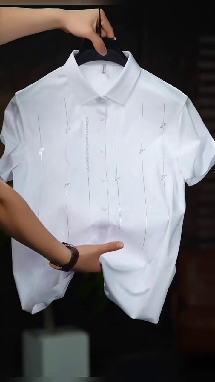 Summer Casual Slimming Shirt Thin Short-sleeved Shirt for Men Middle-aged Half-sleeved Shirt - Image 9