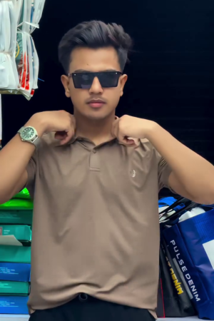 Solid Regular Fit Cotton Polo T-Shirt