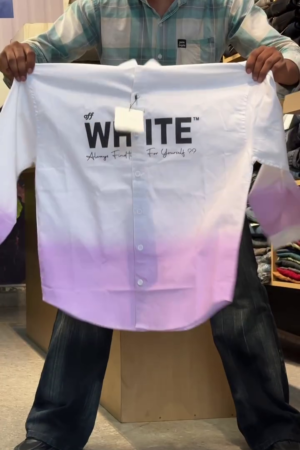 Men Regular Fit Dyed/Ombre Spread Collar Casual Shirt