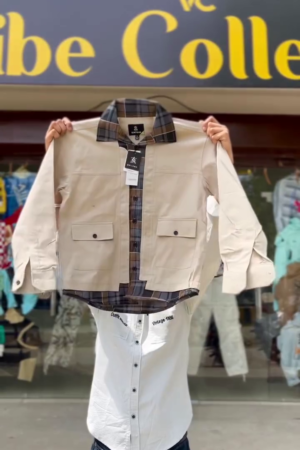 Men Solid Super Soft Double Pocket Cotton Overshirt Shacket