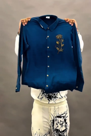 Men Floral Printed Spread Collar Pure Cotton Casual Shirt