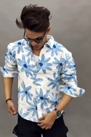 Floral Printed Oversized Shirt