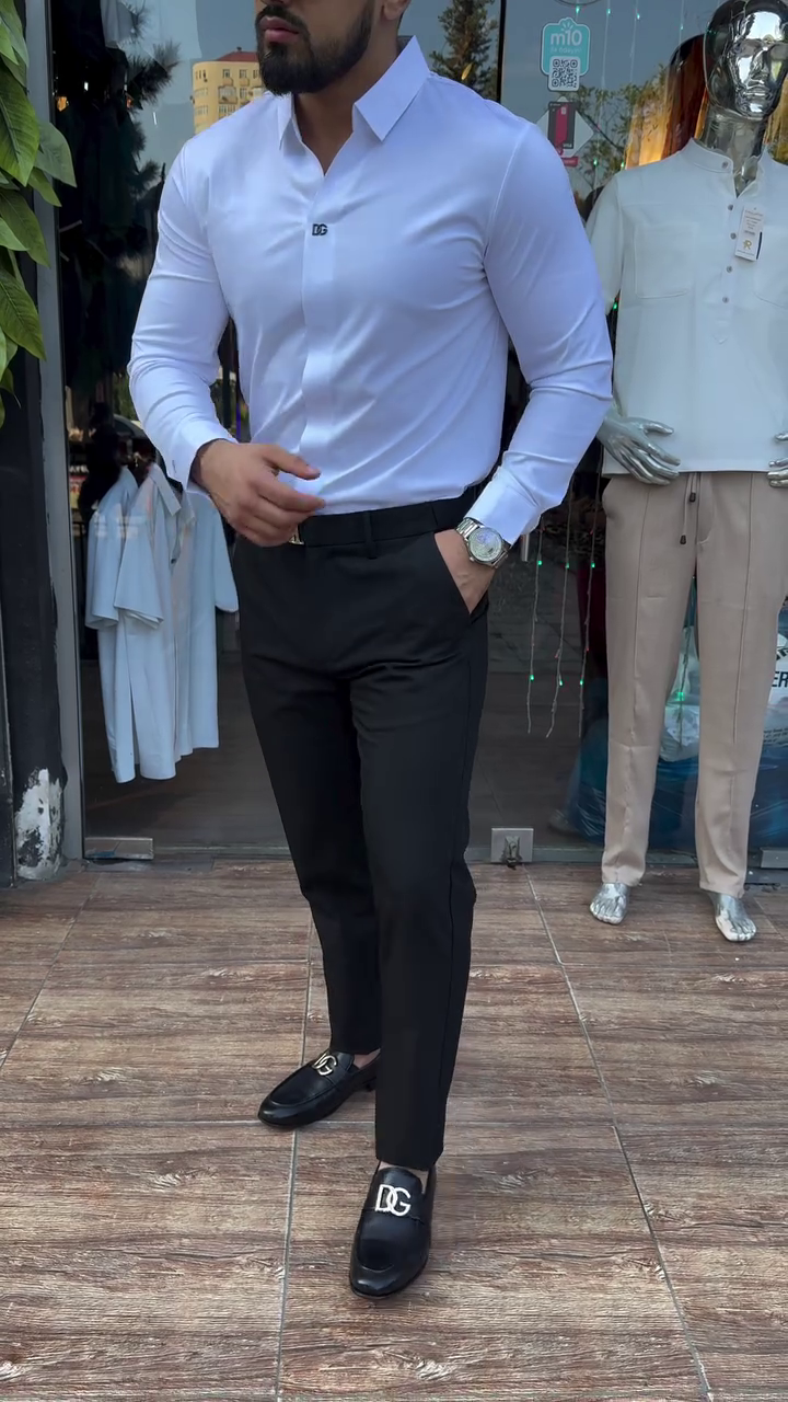 Men Solid Spread Collar Satin Formal Shirt - Image 3