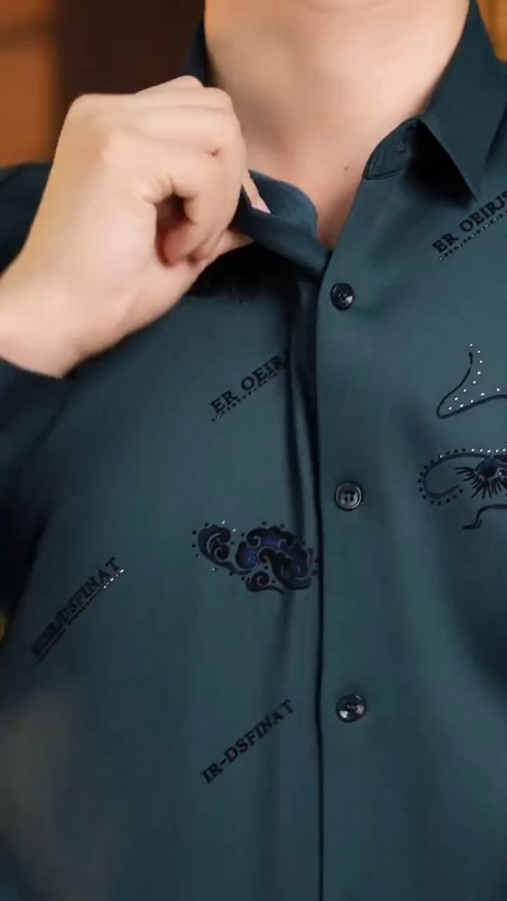 Men's Satin Shirt with Spread Collar Neck Line Solid Pattern Full Sleeves Regular Fit Western Style and Standard Length - Image 5