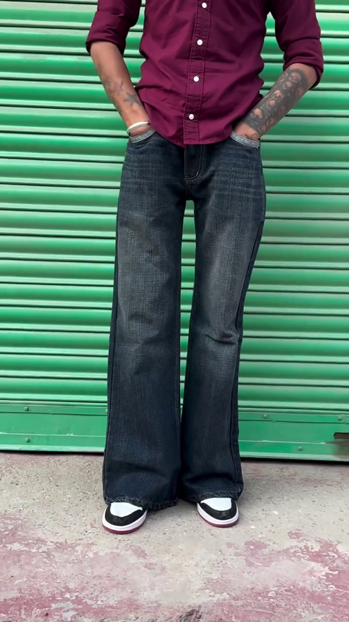BLACK HIGH RISE LOOSE FIT JEANS - Image 5