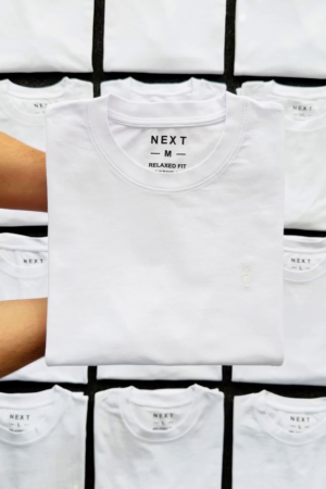 White Regular Fit Essential Crew Neck Cotton T-Shirt